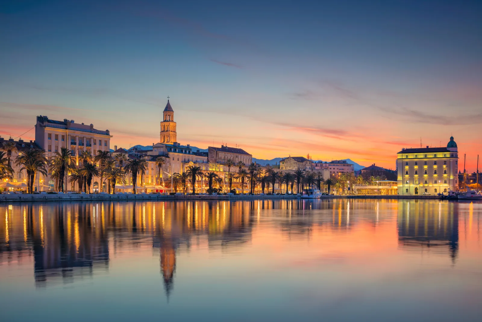 The waterfront city of Split, Croatia