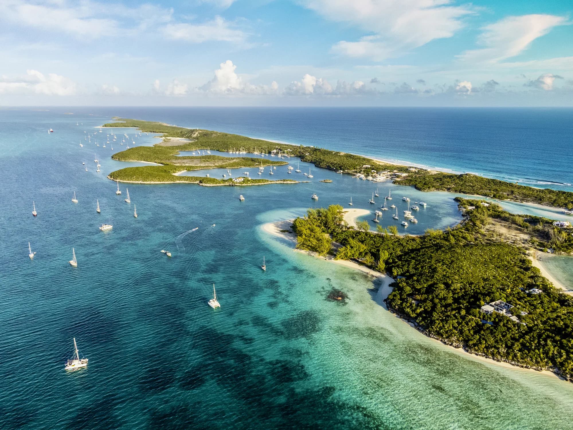 Turquoise Exuma water in the Bahamas